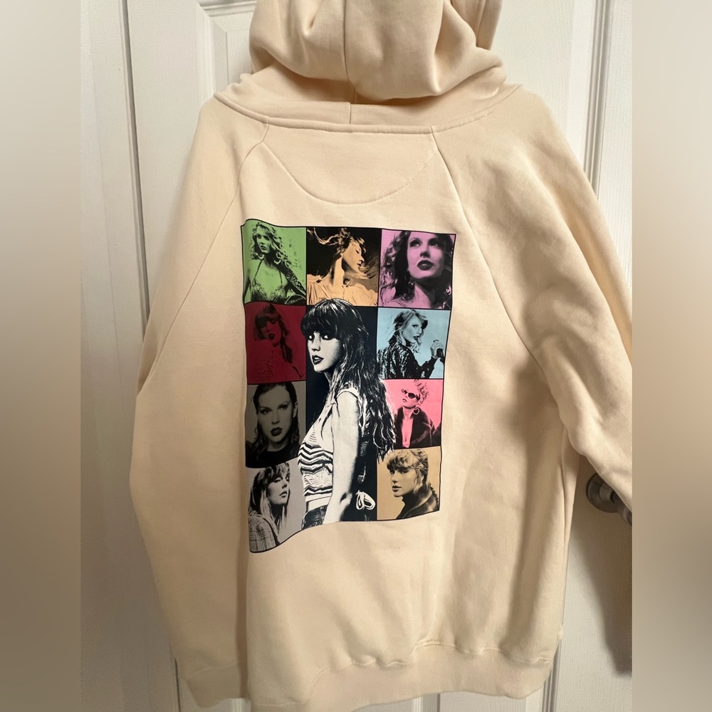 Taylor Swift official Eras tour concert sweatshirt.